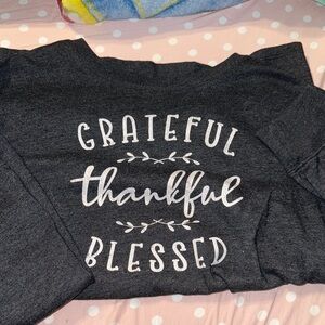 Gray Graphic Tee with Positive Message